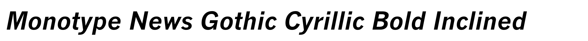 Monotype News Gothic Cyrillic Bold Inclined image
